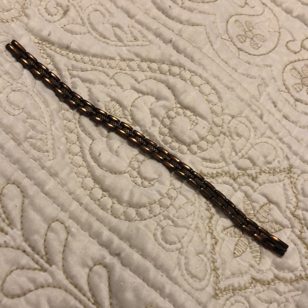 Copper panther link bracelet